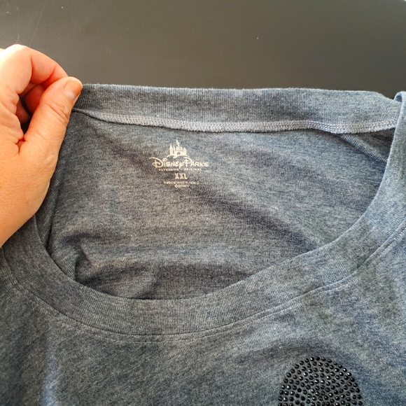 Disney Parks Mickey Mouse Rhinestone Hi-Low Long Sleeve Shirt XXL - Picture 3 of 3